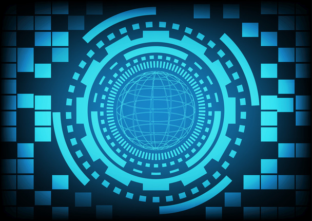 Cerchio blu di anelli e ingranaggi sullo sfondo della tecnologia. Progetto di illustrazione vettoriale concetto di comunicazione
. - Vettoriali, immagini