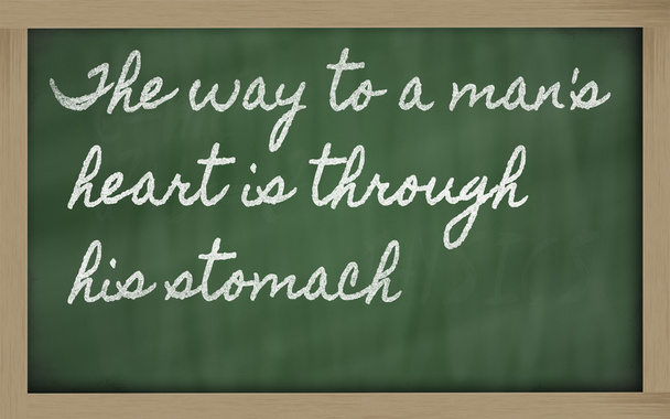 Expressão - O caminho para o coração de um homem é através de seu estômago
 - - Foto, Imagem