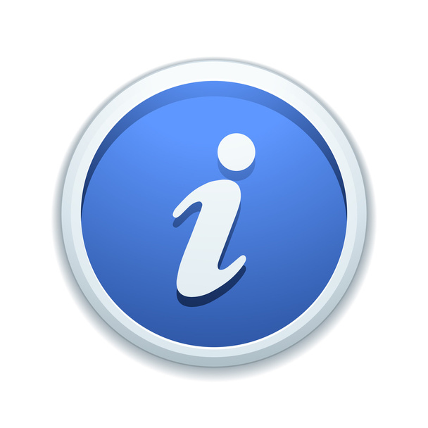 Info icono de signo de botón
 - Vector, Imagen