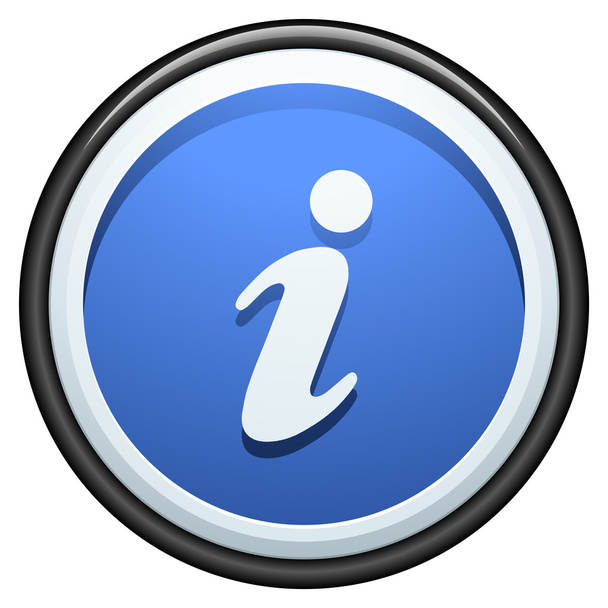 Info gomb jel ikon - Vektor, kép
