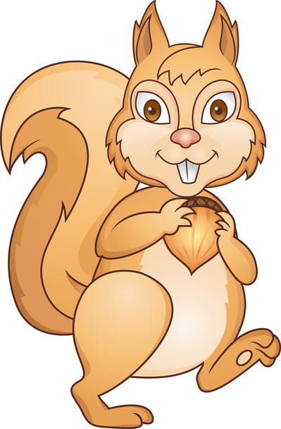 Eichhörnchen-Karikatur - Vektor, Bild