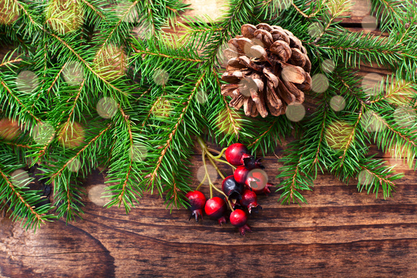 Christmas fir tree with decoration - 写真・画像