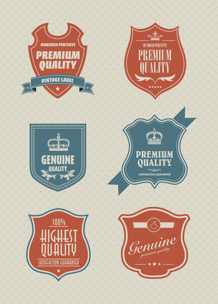 Vintage styled shield sticker - Vector, Image