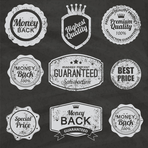 Set of vintage chalkboard bakery labels - Vector, afbeelding