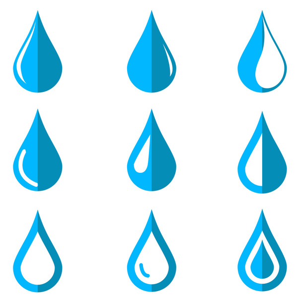 Gotas de agua Set de iconos
 - Vector, Imagen