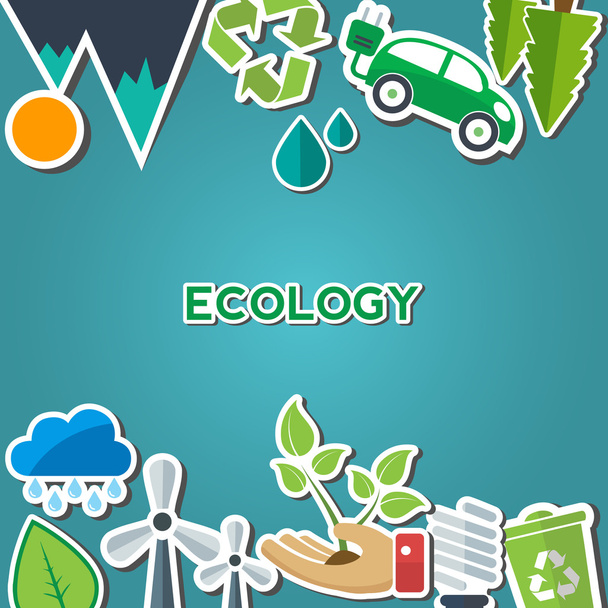 Environment and eco signs and symbols - Вектор,изображение