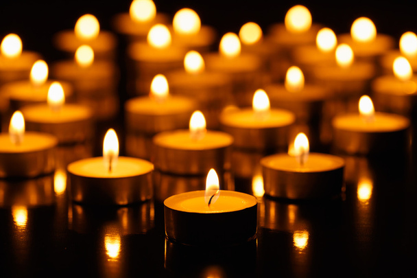 Many burning candles - Foto, immagini