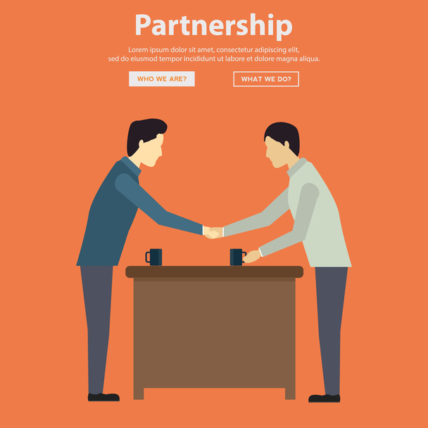 Businessman shaking hands - Vector, Image