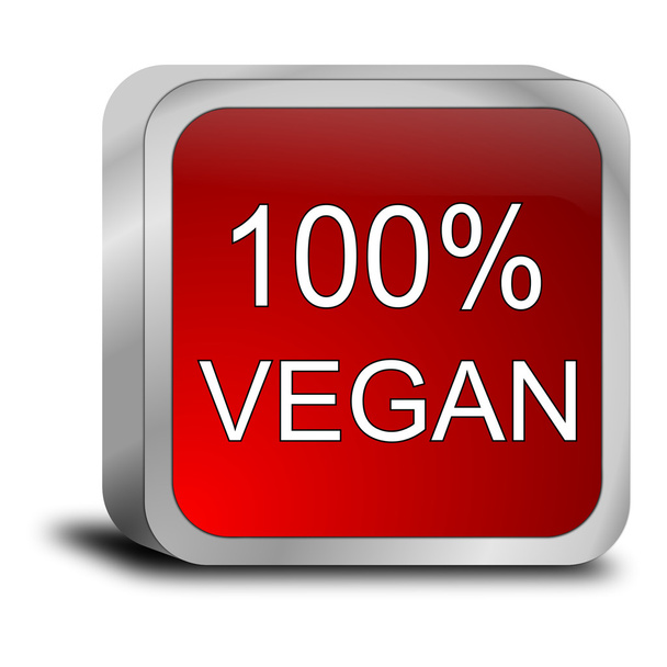 Botón cien por ciento vegano
 - Foto, imagen