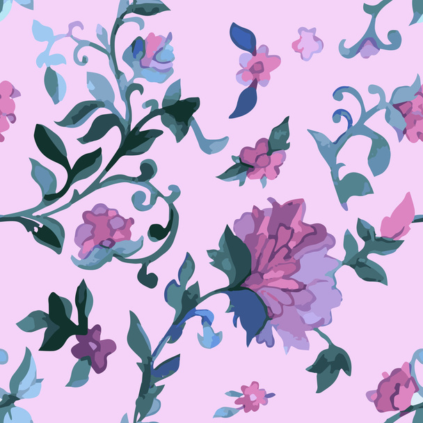 Floral Watercolor seamless pattern - Vector, imagen