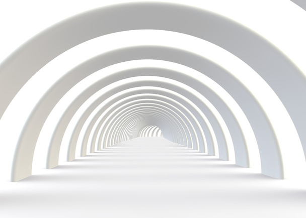 abstrakter futuristischer Tunnel in zeitgenössischem Stil - Foto, Bild