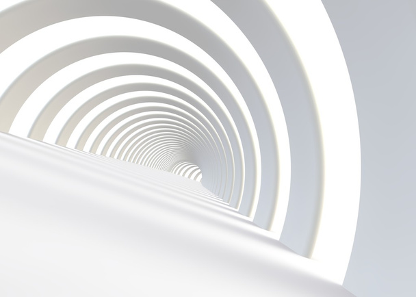Abstracte futuristische tunnel in een hedendaagse stijl - Foto, afbeelding