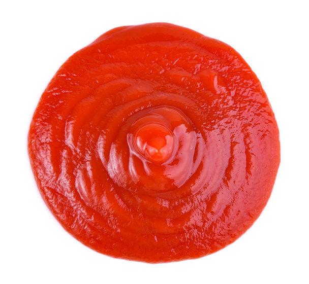 sauce tomate sur fond blanc - Photo, image