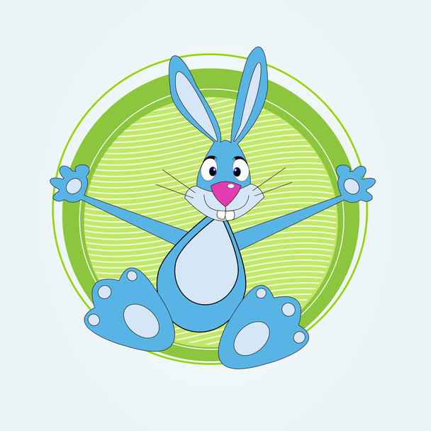 Lindo conejo de dibujos animados conejo vector ilustración. Para tarjetas de cumpleaños y pascua e invitaciones
 - Vector, Imagen