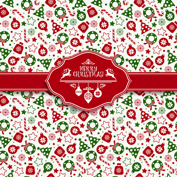 Безшовний візерунок піктограм різдвяної текстури
 - Вектор, зображення