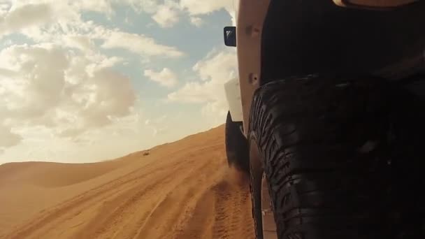 A Szahara sivatag autó kamera. - Felvétel, videó