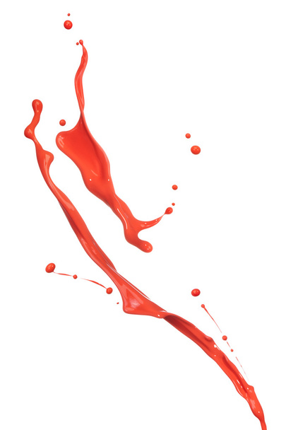 Splashing red paint - Fotoğraf, Görsel