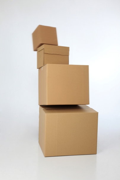 Stack of brown cardbox - Fotó, kép