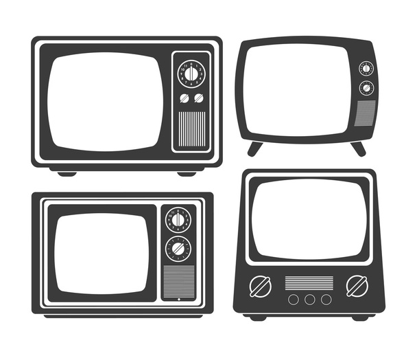 Ретро-телевизионный дизайн
 - Вектор,изображение