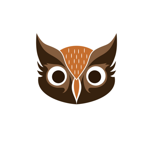 decorative owl bird face - Vector, afbeelding