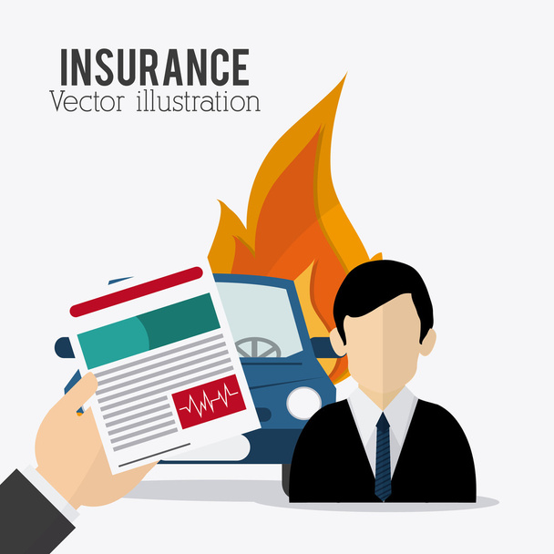 Diseño de iconos de seguros
  - Vector, imagen