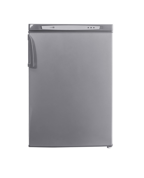 studio shot small stainless steel refrigerator isolated on white - Photo, Image