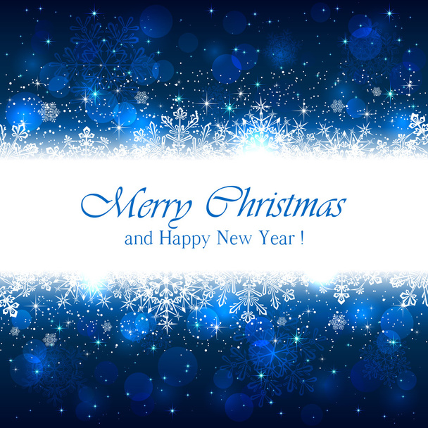 Fondo azul de Navidad con estrellas brillantes
 - Vector, imagen