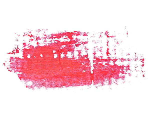 Foto vermelho grunge pinceladas pintura a óleo isolado no fundo branco
 - Foto, Imagem
