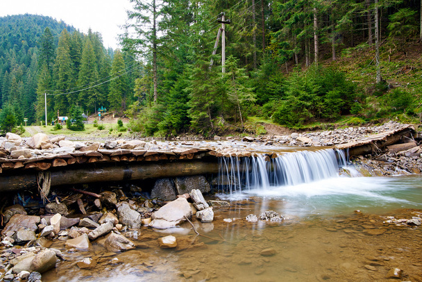 Mountain river with small waterfall - Photo, Image