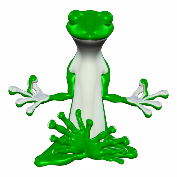 grüner meditierender Gecko - Foto, Bild