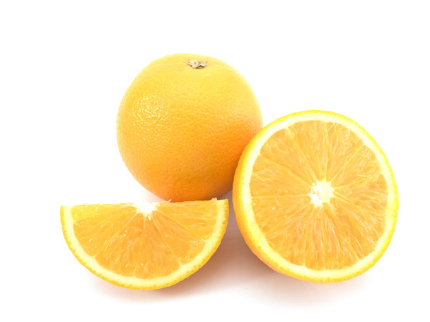 Orange fruit isolated on white background - Фото, изображение