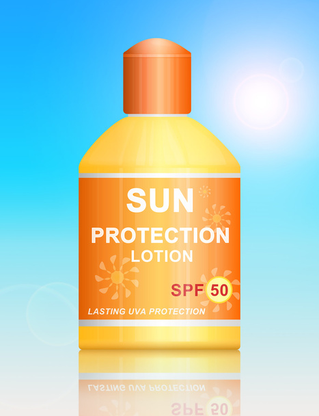 SPF 50 sun protection lotion. - Photo, Image