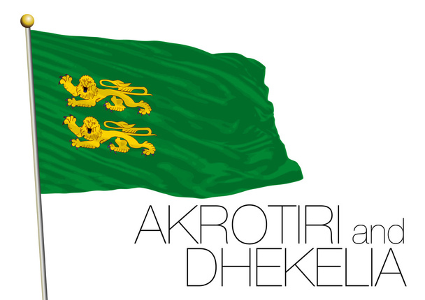 Akrotiri i dhekelia, Flaga na białym tle na białym tle - Wektor, obraz