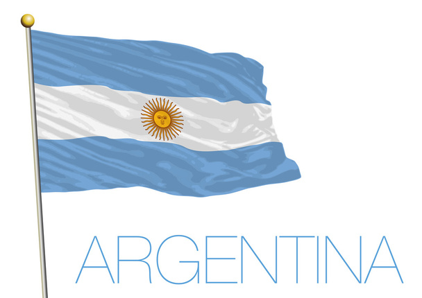 απομονώνονται σε λευκό φόντο τη σημαία της Αργεντινής - Διάνυσμα, εικόνα