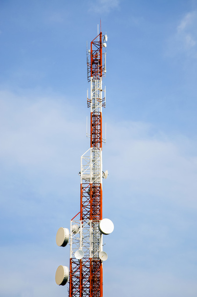 Telecommunications tower against the sky - Photo, Image