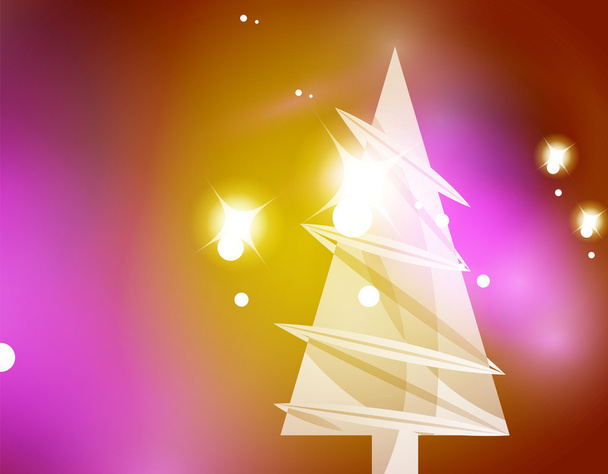 Christmas yellow abstract background - Vector, Image