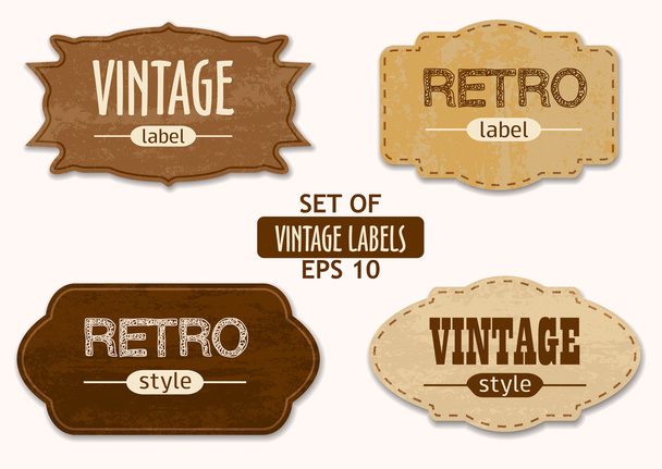 Vector set of vintage labels or emblems  - Vecteur, image