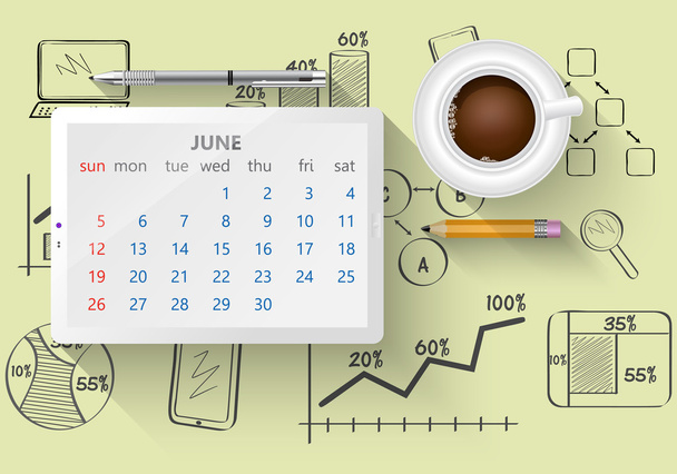 Planning calendar concept - Vector, Image