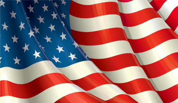 Amerikan lippu heiluttaa - Valokuva, kuva