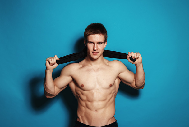 Muscle sexy young man - Фото, зображення