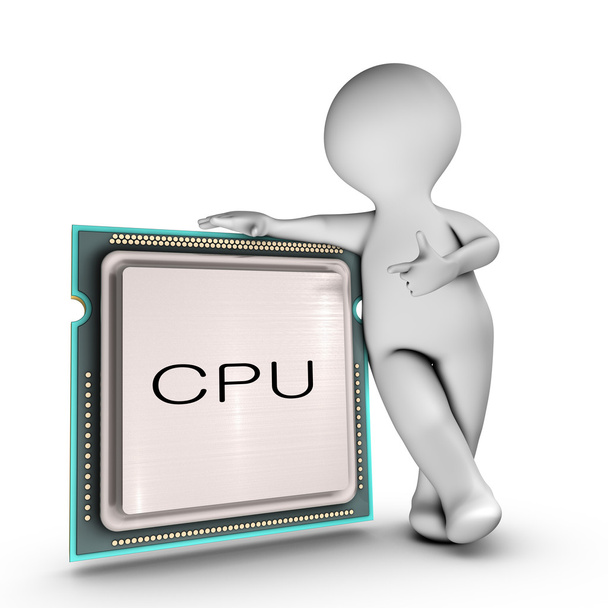 Символ спирається на потужний процесор (Центральний процесор
) - Фото, зображення