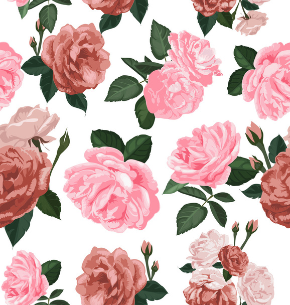 rose seamless pattern - ベクター画像