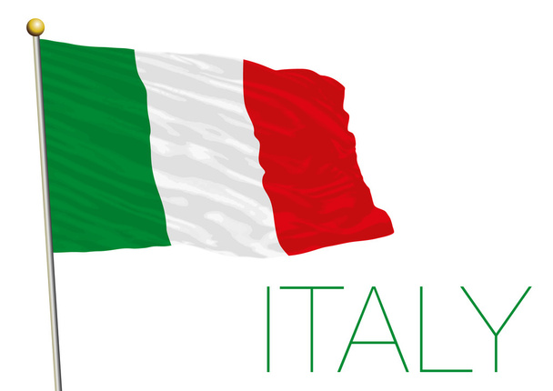 Italian lippu eristetty valkoisella pohjalla
 - Vektori, kuva