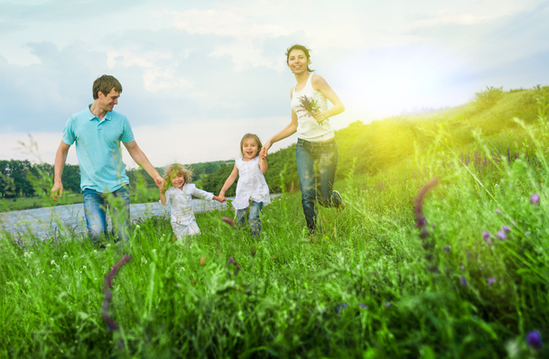 happy family outdoors - Photo, Image