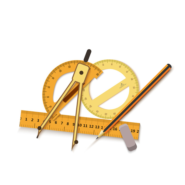 straightedge, stationery, vector, icon - Vecteur, image