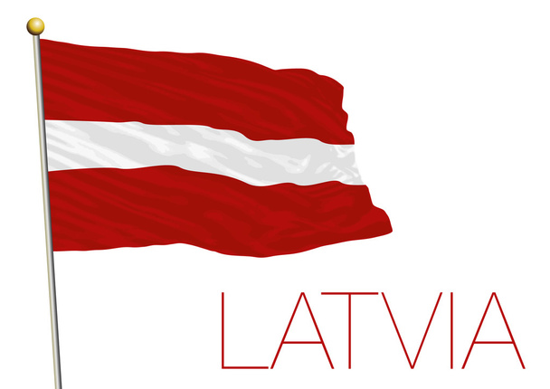 drapeau latvia isolé sur le fond blanc
 - Vecteur, image
