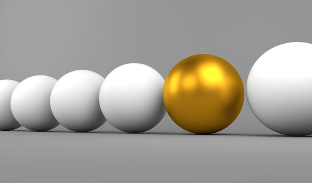 Golden sphere stands out - Photo, Image