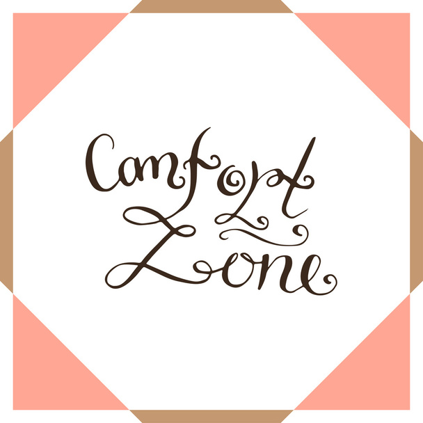 Comfort zone. Handwriting, - Vecteur, image