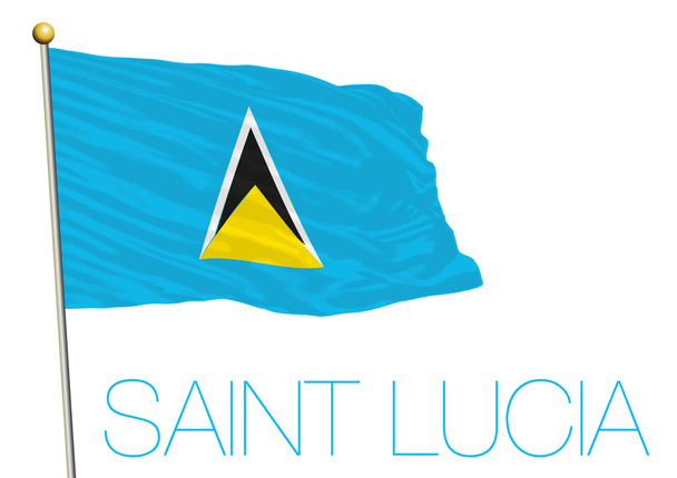 saint lucia bayrak beyaz arka plan üzerinde izole - Vektör, Görsel