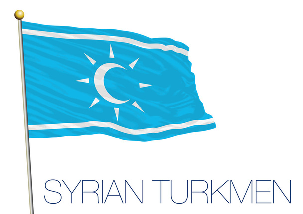 bandera de Turquía siria yolada sobre el fondo blanco
 - Vector, Imagen